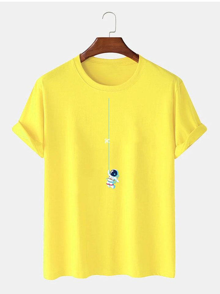 Astronaute sur un t-shirt imprimé de cordes