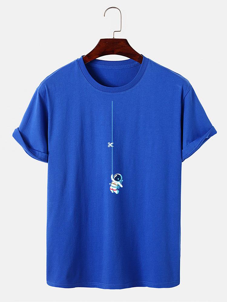 Astronaute sur un t-shirt imprimé de cordes