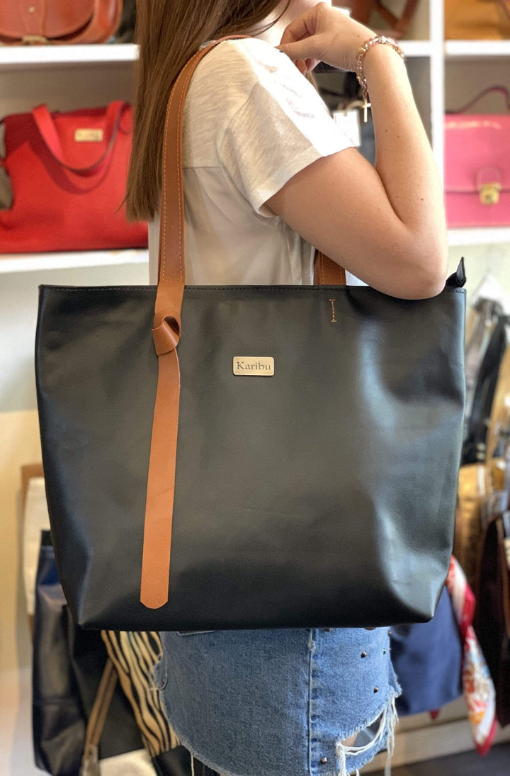 Sac à main Emilia noir et marron