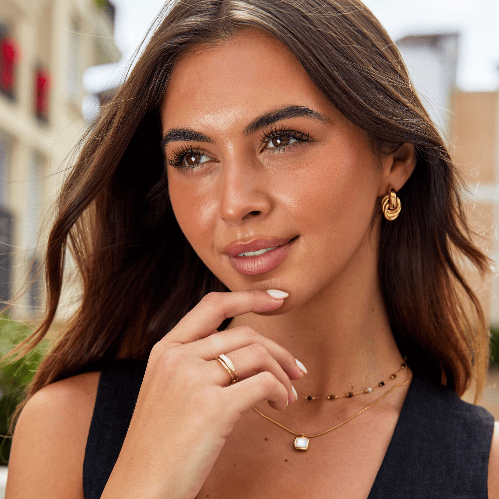 Sahara™ | Bague Dorée à Couches Élégante