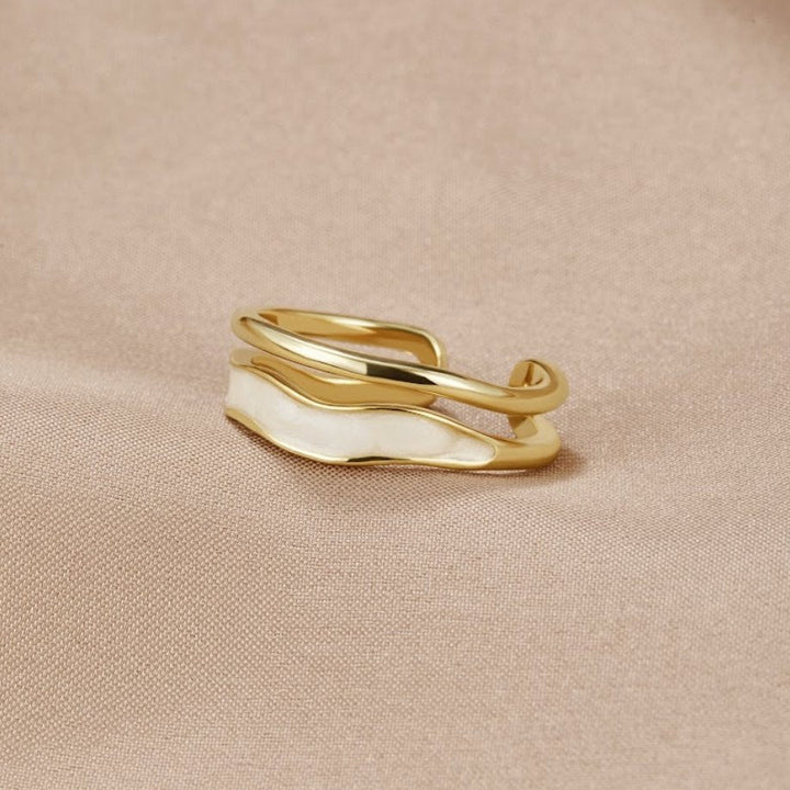 Sahara™ | Bague Dorée à Couches Élégante