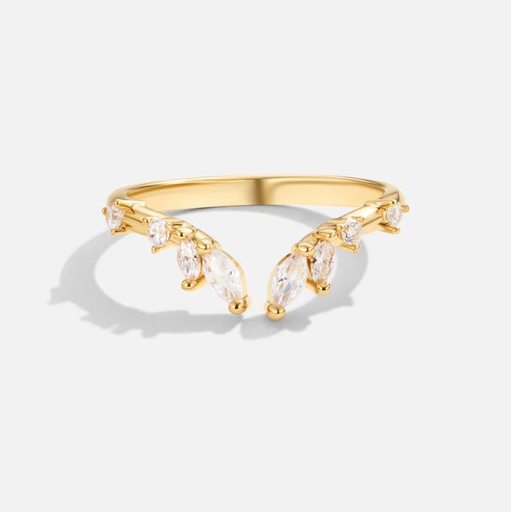 Frieden - Gold Ring with Crystal