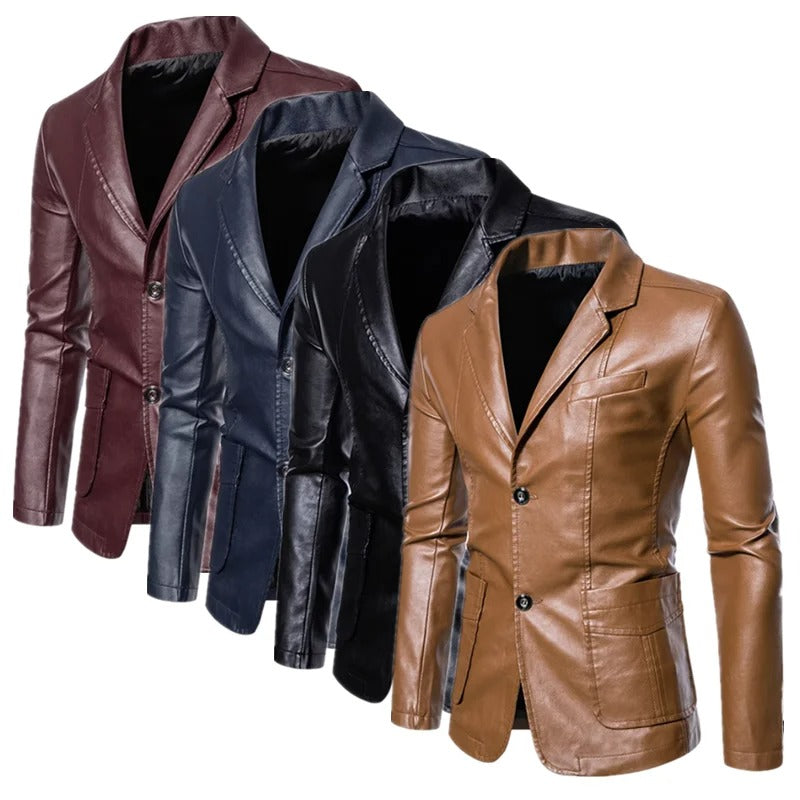 Veste en cuir décontractée