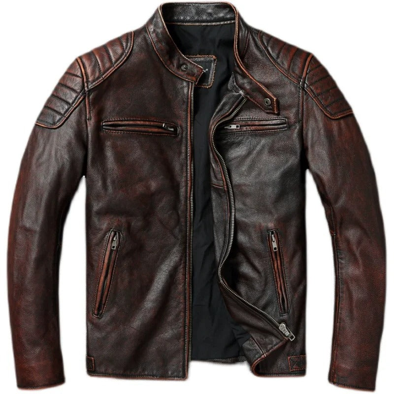 Veste en cuir vintage