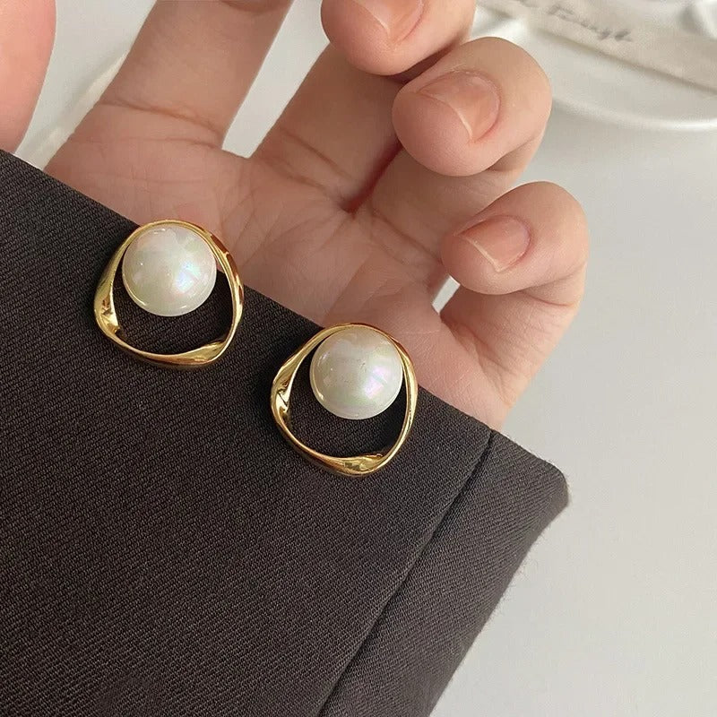 Boucles d'oreilles vintage en perles Emma