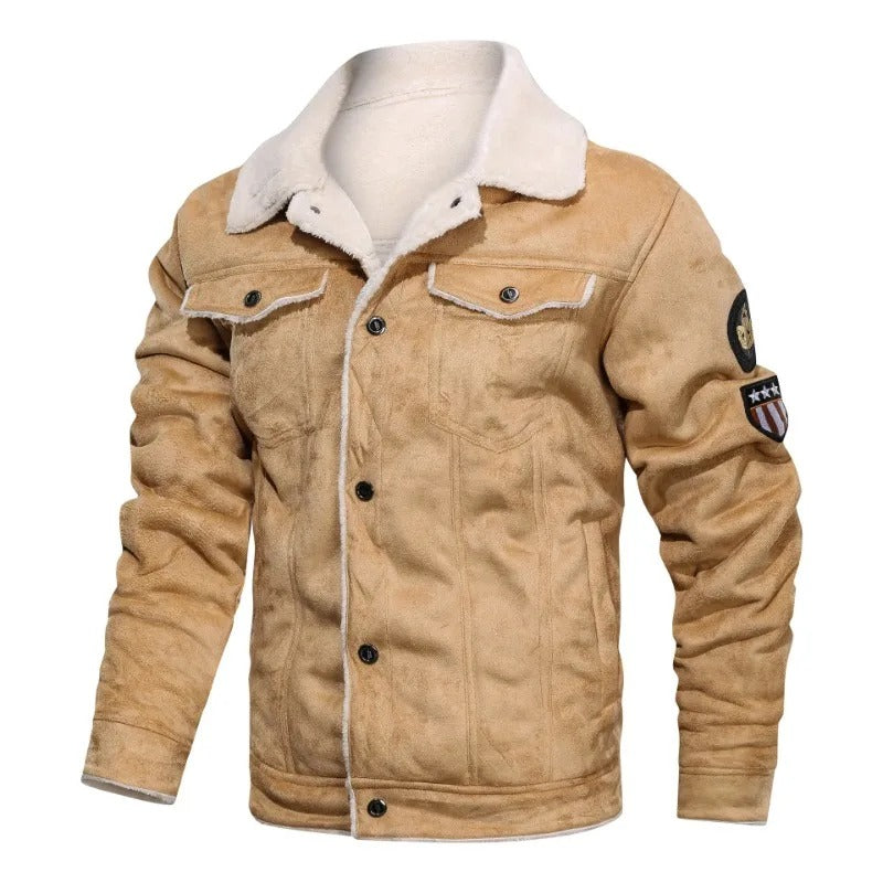 Veste en cuir polaire élégante et chaude
