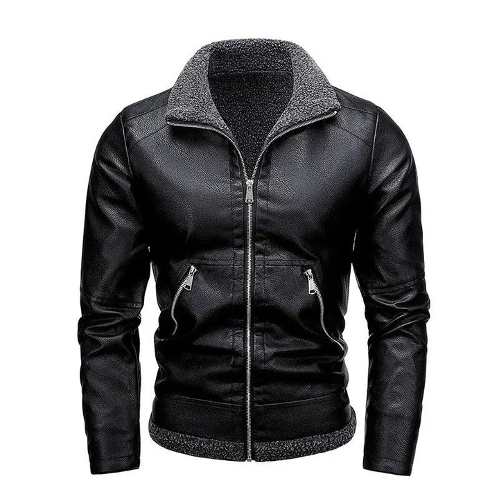 Veste en cuir polaire élégante
