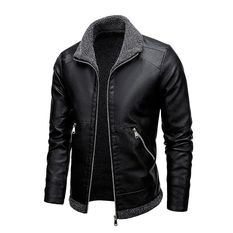 Veste en cuir polaire élégante