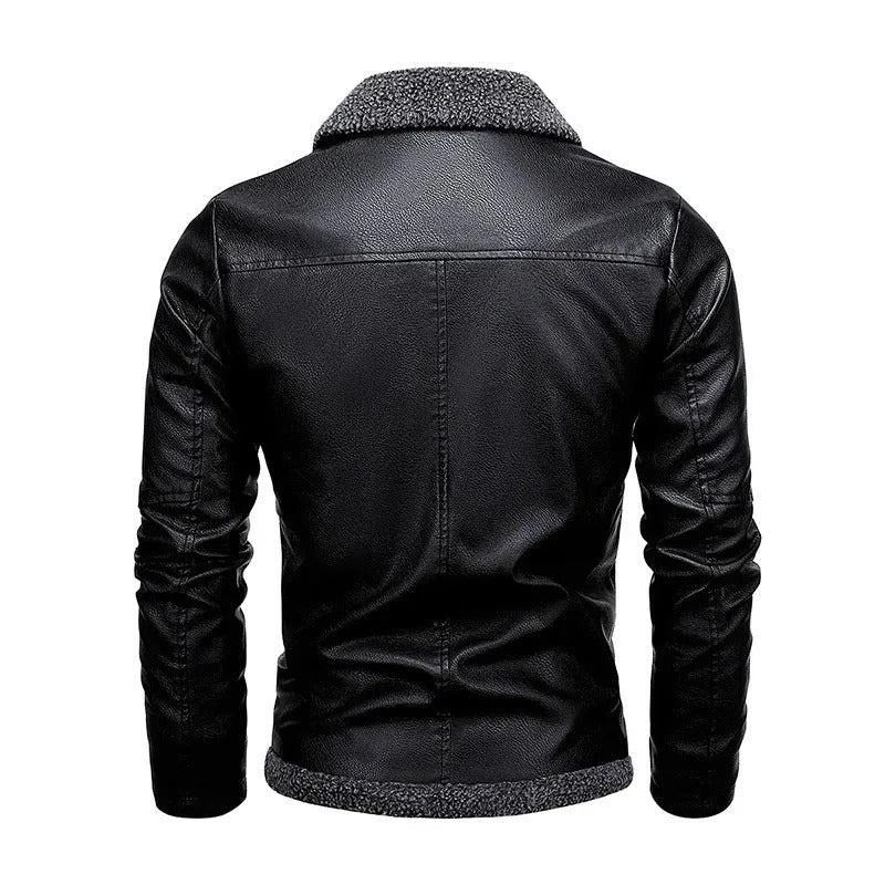 Veste en cuir polaire élégante