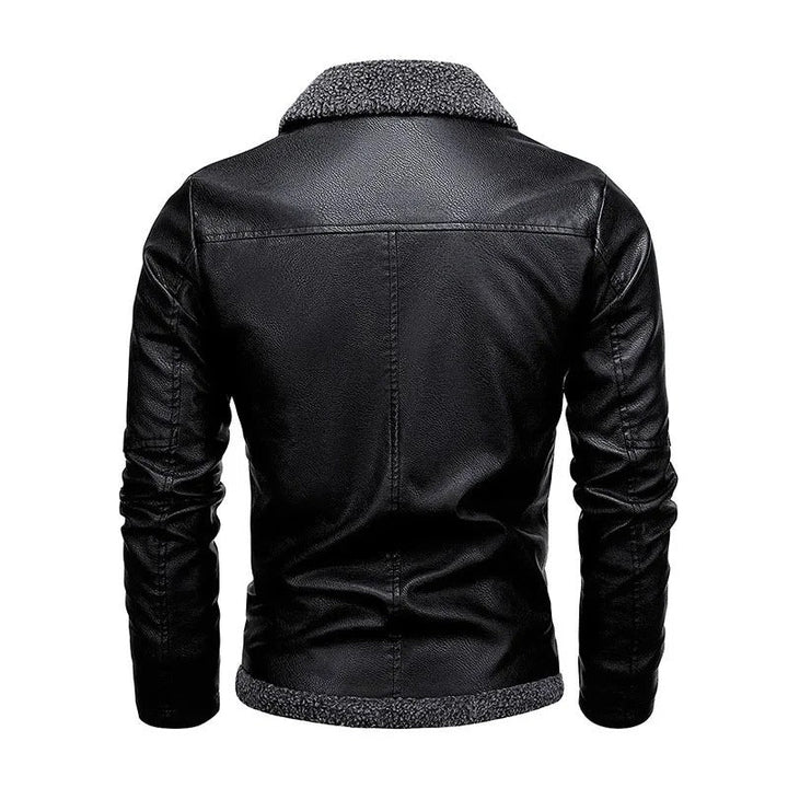 Veste en cuir polaire élégante