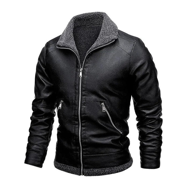 Veste en cuir polaire élégante