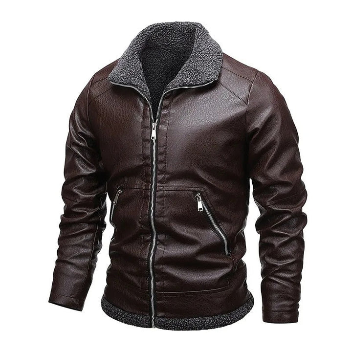 Veste en cuir polaire élégante