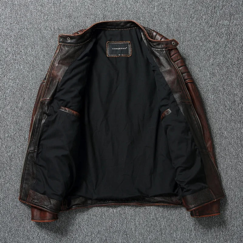 Veste en cuir vintage