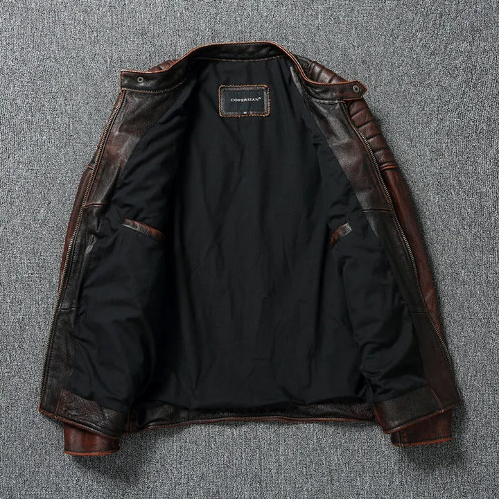 Veste en cuir vintage