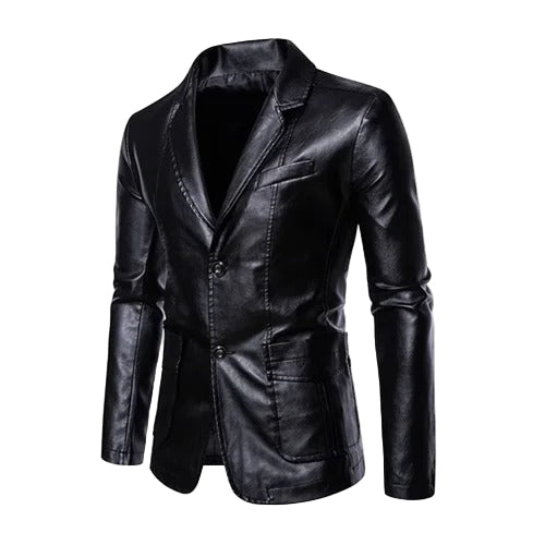 Veste en cuir décontractée