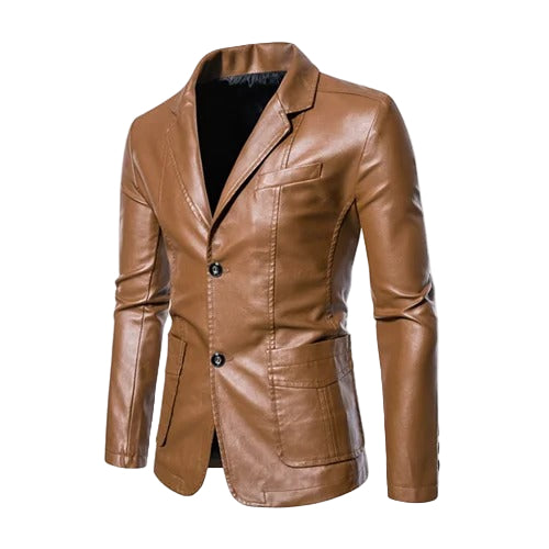 Veste en cuir décontractée