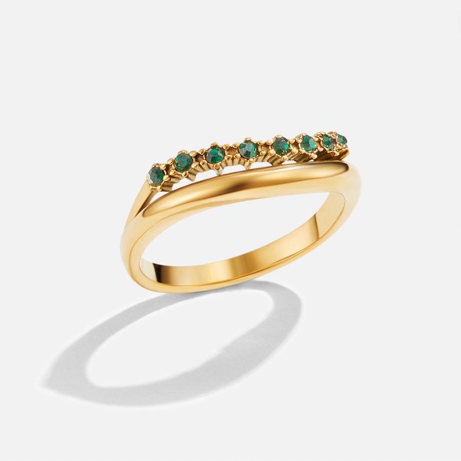 Emerald Green Stacking Ring - Mary