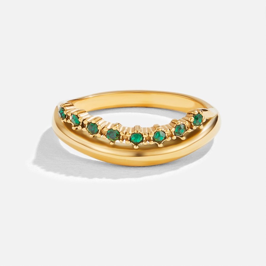 Emerald Green Stacking Ring - Mary