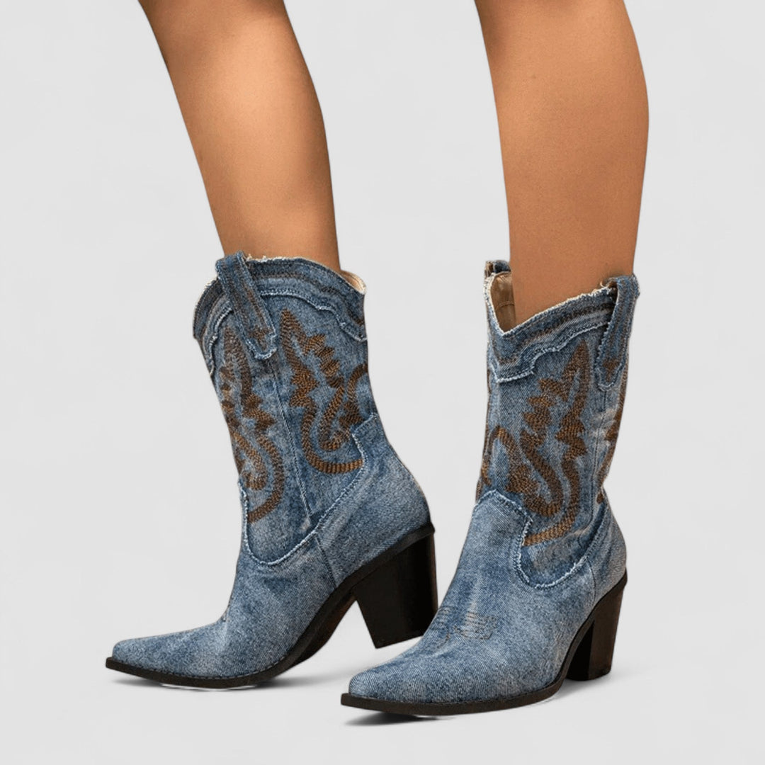 Selena™ – Bottines en Denim Orthopédiques