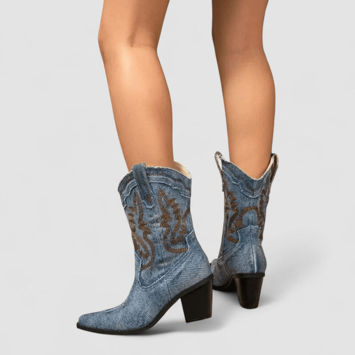 Selena™ – Bottines en Denim Orthopédiques