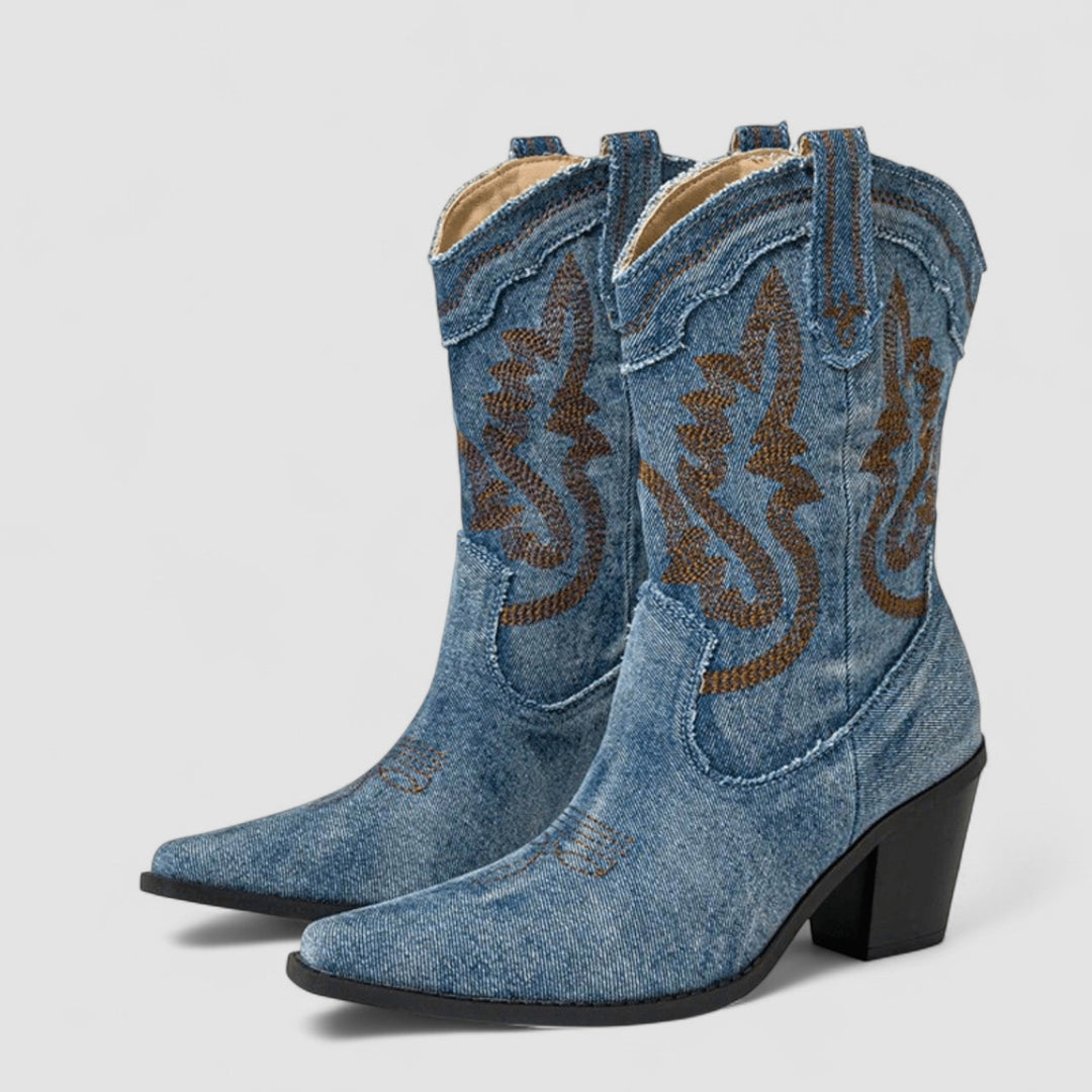 Selena™ – Bottines en Denim Orthopédiques