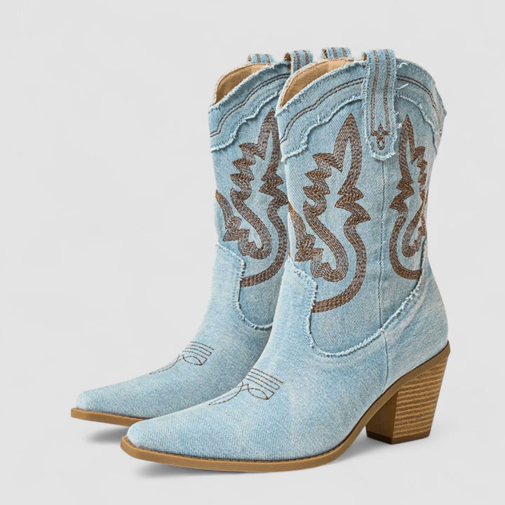 Selena™ – Bottines en Denim Orthopédiques
