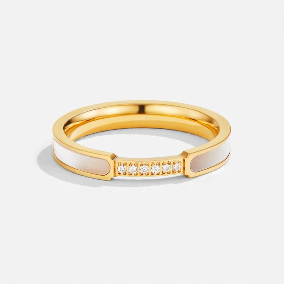 Crystal and Pearl Ring