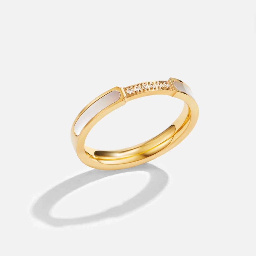 Crystal and Pearl Ring