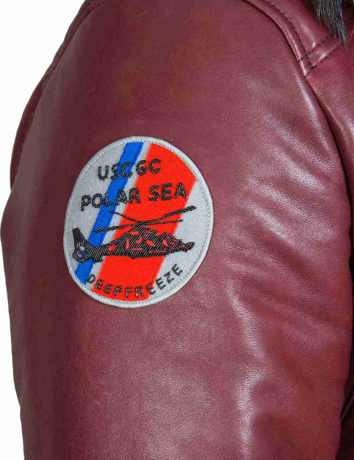 Luca™ | Parka Élégante Bordeaux pour Hommes avec Capuche en Fourrure