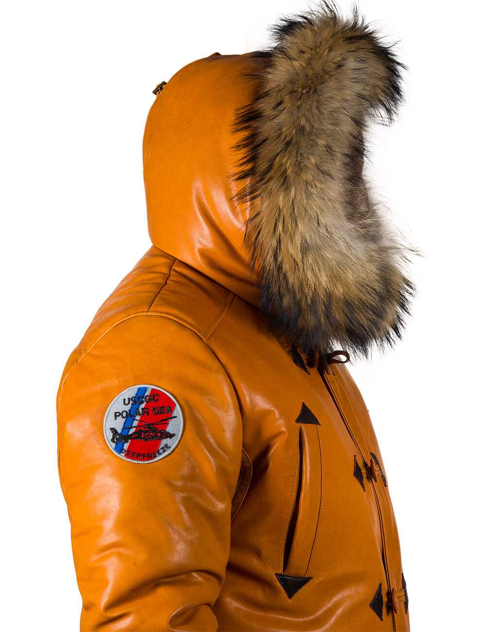 Orion™ | Parka en Cuir Orange pour Hommes