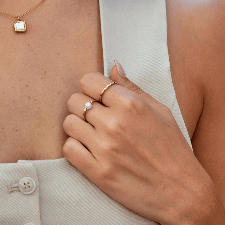 Bague en perles d'eau douce Peri → Bague en perles de rivière Peri