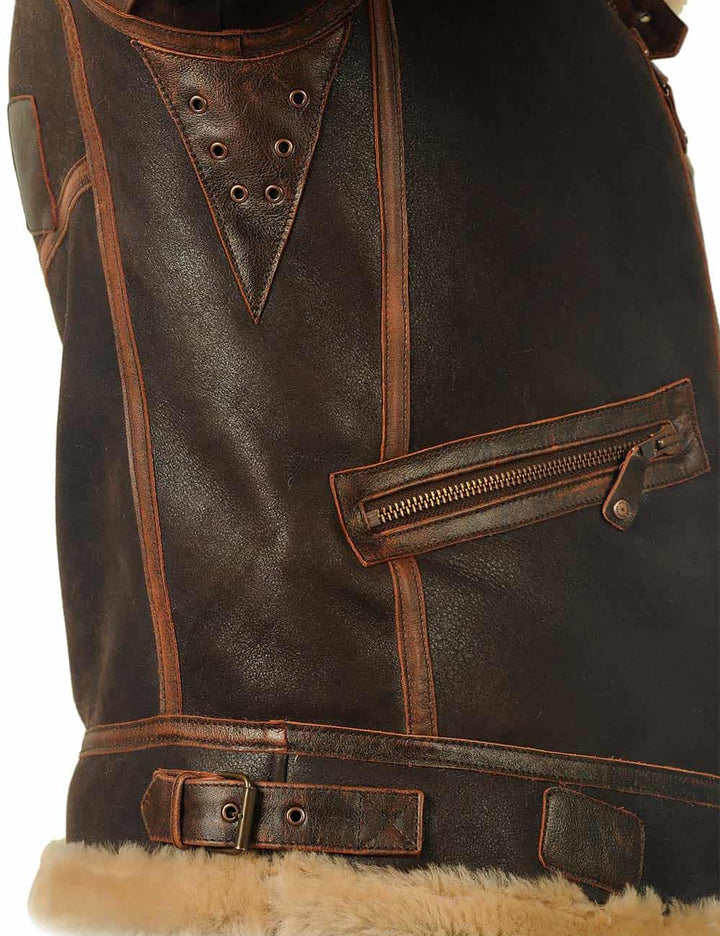 Luca™ | Veste Pilote Vintage en Cuir