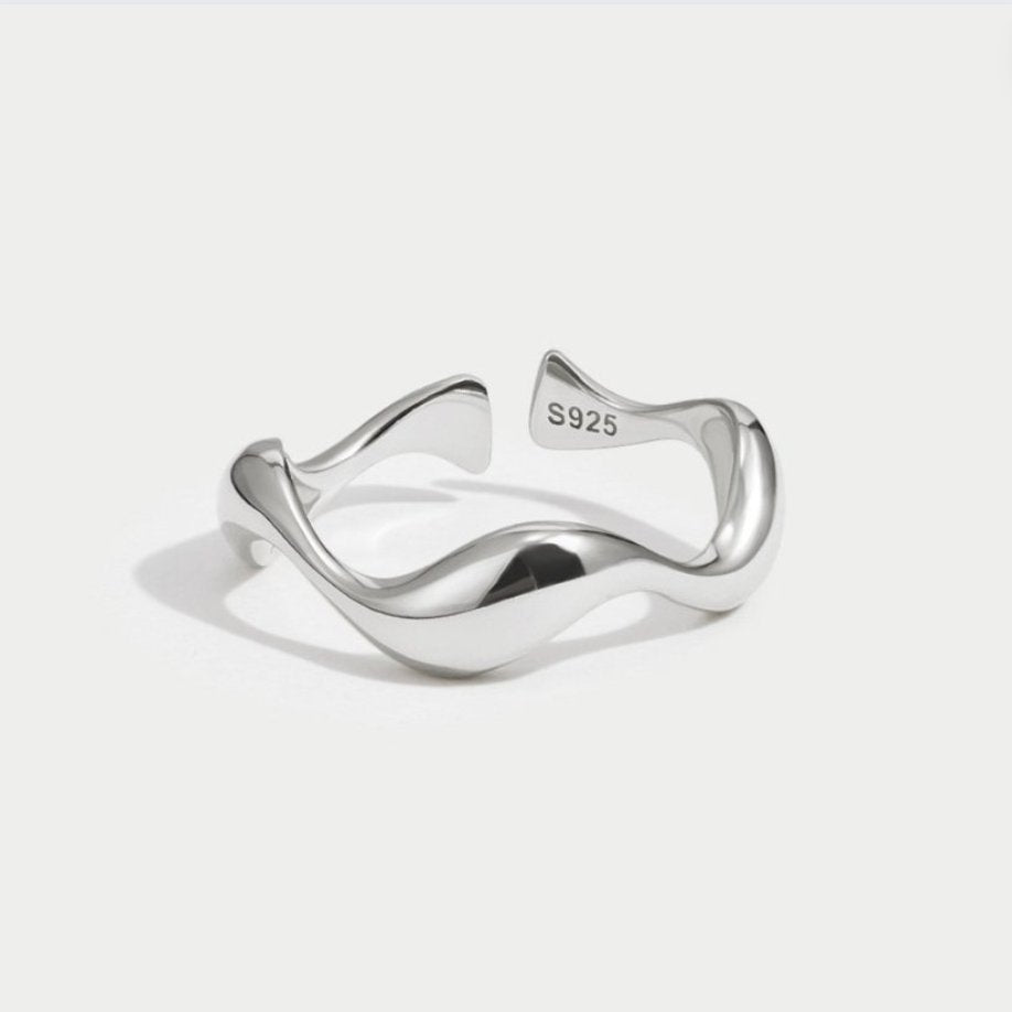Argent Bague Vague