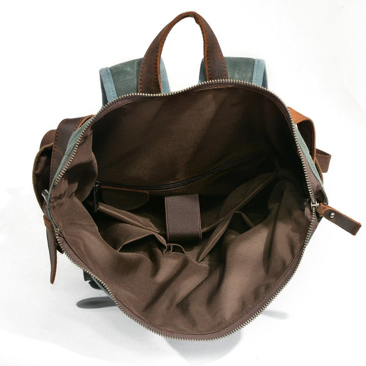 Sac à dos en toile cirée à rabat | MARSEILLE