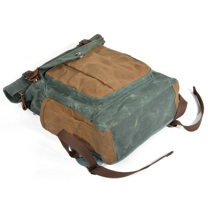 Sac à dos en toile cirée à rabat | MARSEILLE