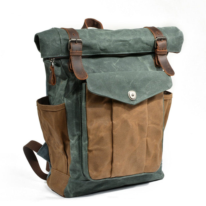 Sac à dos en toile cirée à rabat | MARSEILLE