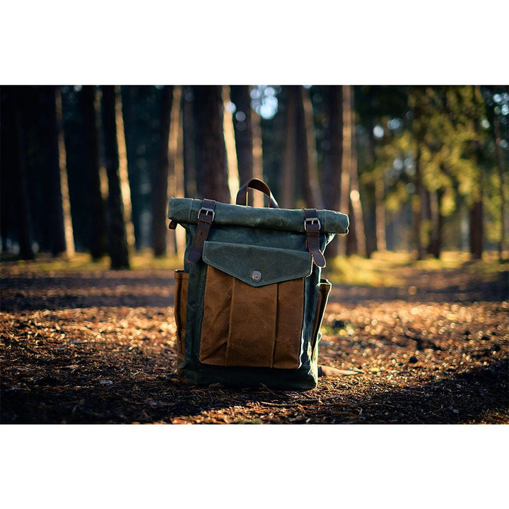 Sac à dos en toile cirée à rabat | MARSEILLE