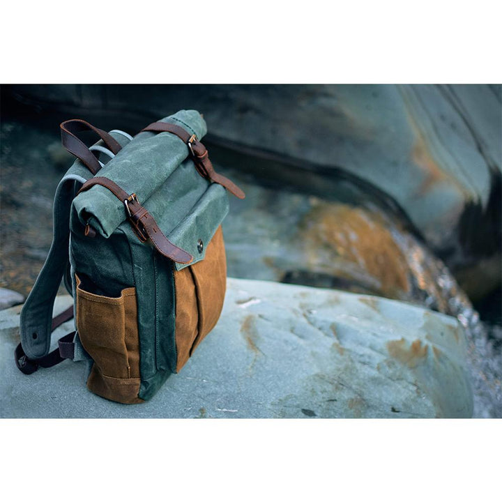 Sac à dos en toile cirée à rabat | MARSEILLE